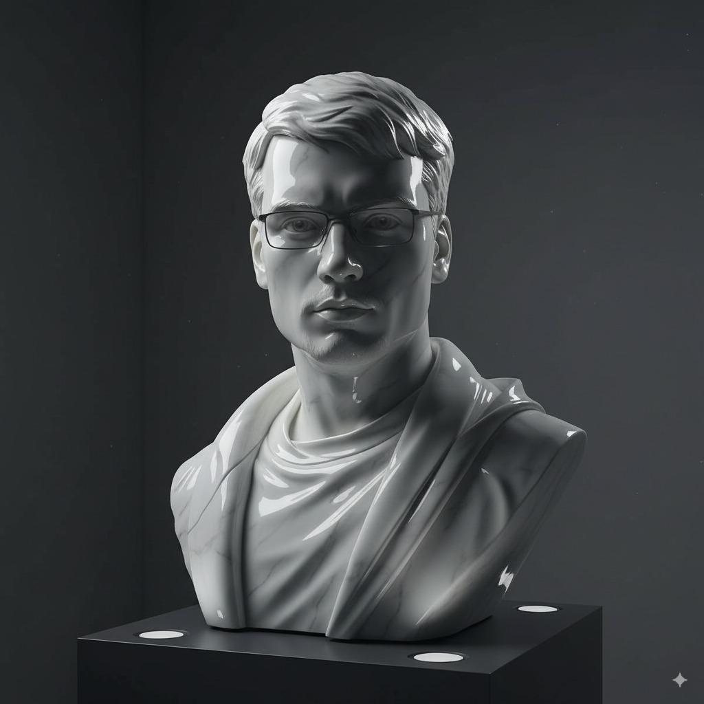 Custom Marble Sculpture - AI photo prompt copy paste