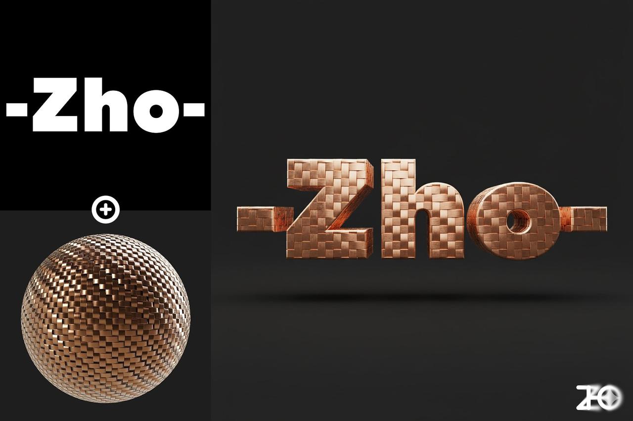 Apply Material Sphere to Logo - AI photo prompt copy paste
